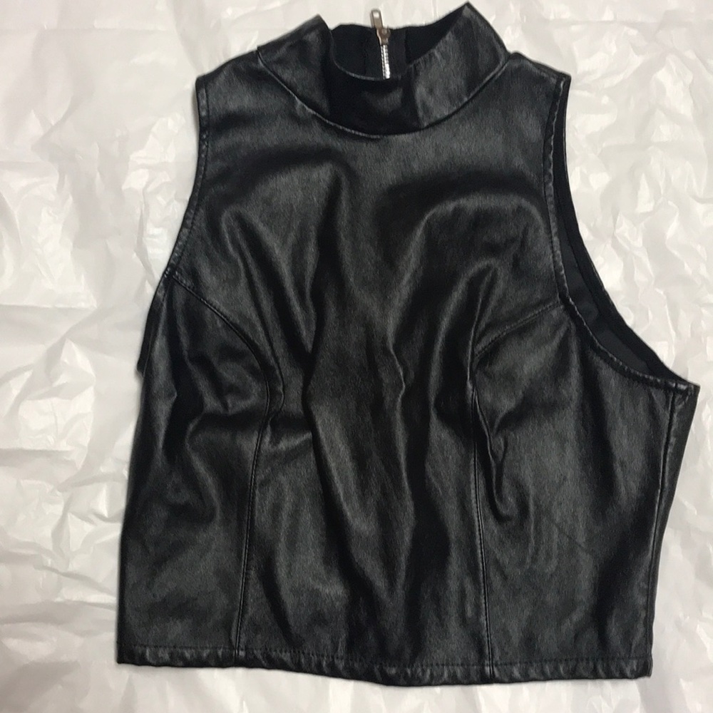 Arden B | Fake Leather Crop Top | Barely Worn!